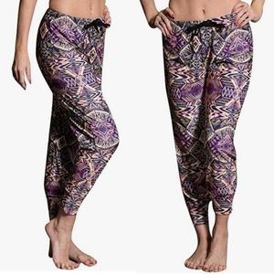 ONZIE Tropical Rainforest Print Harm Jogger Pant Sz S/M